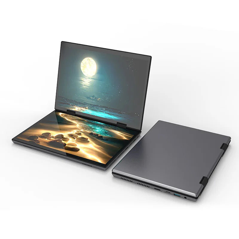 Intel N95 Processor 2 x 10.5” touch Dual Screen Gaming Laptop - ElectronAge