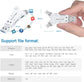 4 in 1 SD Card Reader for iPhone iPad Android Mac Computer Camera, Portable Memory Card Adapter with Charging Port