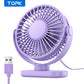 TOPK Mini Portable fan Standing fans for Room Camping,Rechargeable Electric USB Personal Fan Desk Table Stand Fan Table for Home