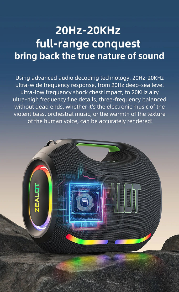 ZEALOT-ZE21 250W Big Power Wireless TWS Subwoofer - ElectronAge