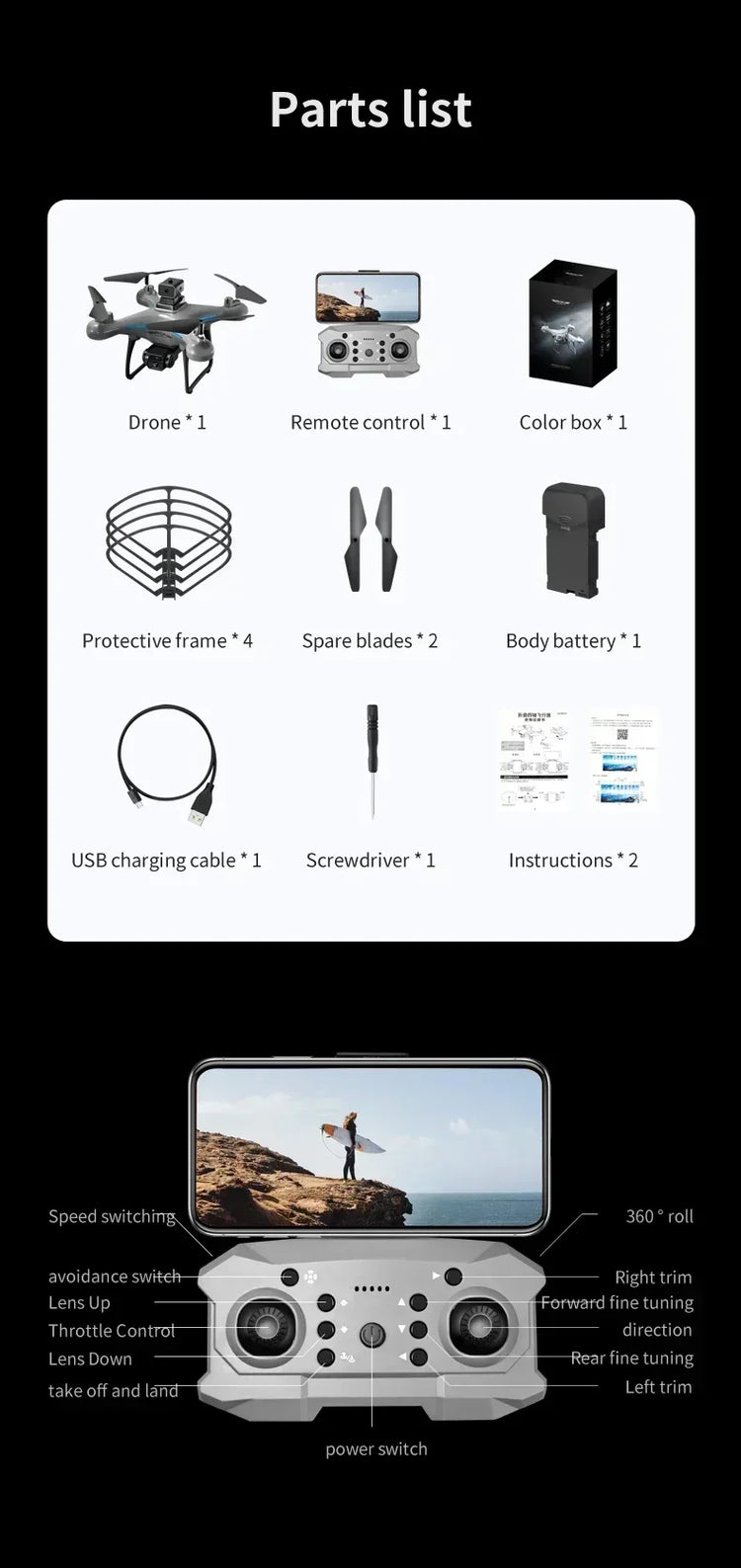 KY102 Drone 8K Dual Camera Quadcopter - ElectronAge