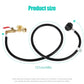 Propane Tank Refill Adapter Propane Bottle Connector With Glow In The Dark Gauge Brass Connector With Hose For Outdoor Stove BBQ