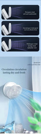 BreezeMate Portable Wall-Hanging Rechargeable Folding Fan
