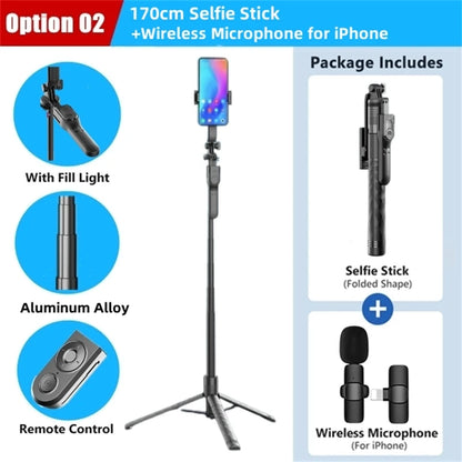 FANGTUOSI 1750mm Wireless Selfie Stick