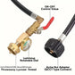 Propane Tank Refill Adapter Propane Bottle Connector With Glow In The Dark Gauge Brass Connector With Hose For Outdoor Stove BBQ
