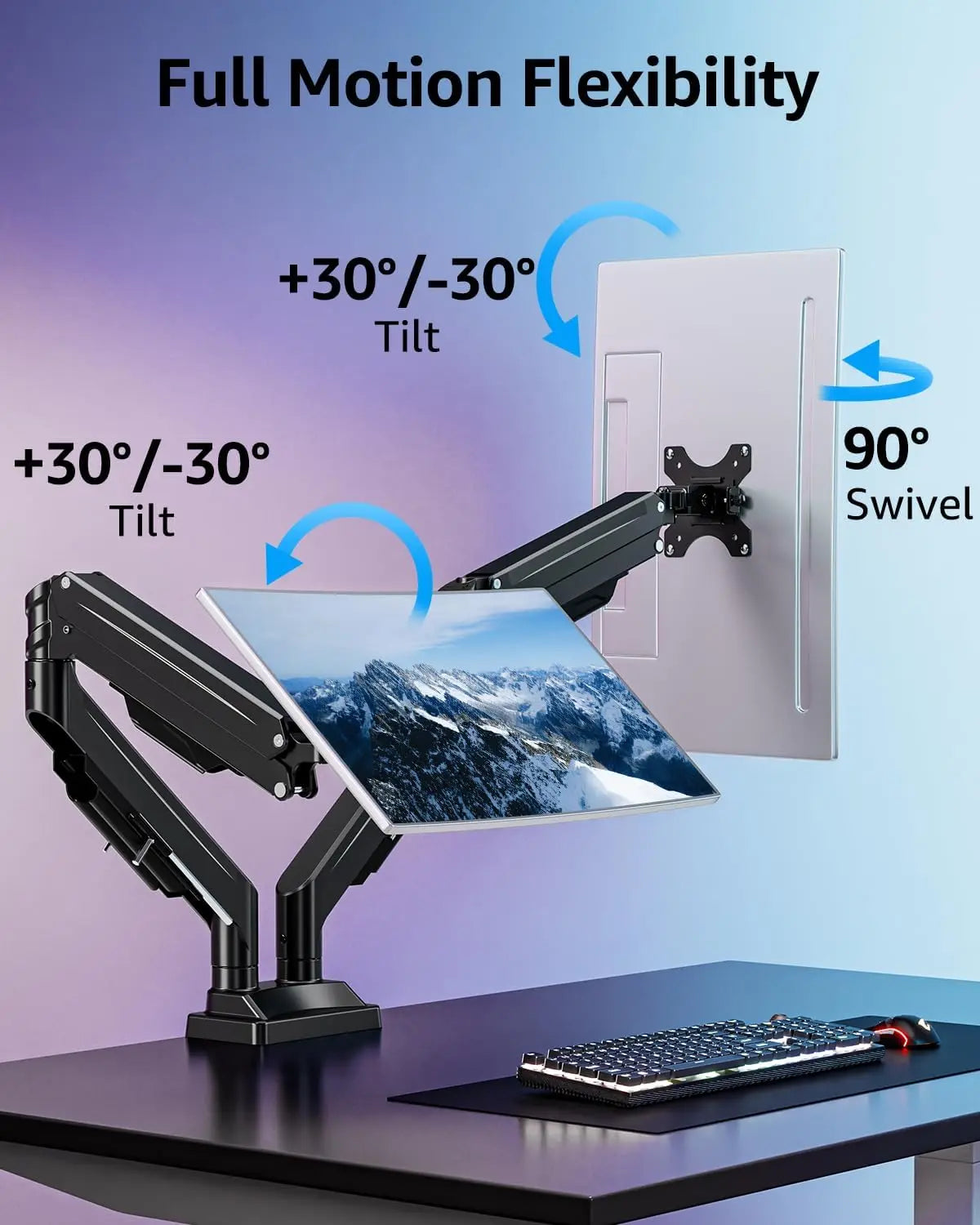 Dual Monitor Stand for 43" Screens - ElectronAge
