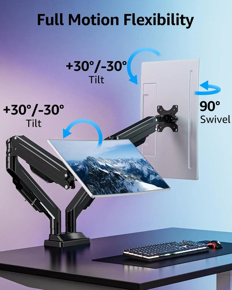 Dual Monitor Stand for 43" Screens - ElectronAge