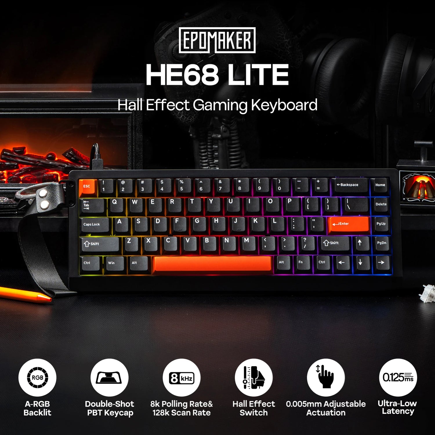 EPOMAKER HE68 Lite Keyboard - ElectronAge
