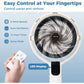 Adjustable Height Oscillating Pedestal Fan with Remote, 8 Speeds, 12H Timer for Indoor and Outdoor Use (White)