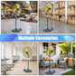 20-Inch Metal Pedestal Fan, Industrial Metal Standing Fan with Adjustable Height, 3 Speeds, 80° Oscillation & 50° Head Tilt