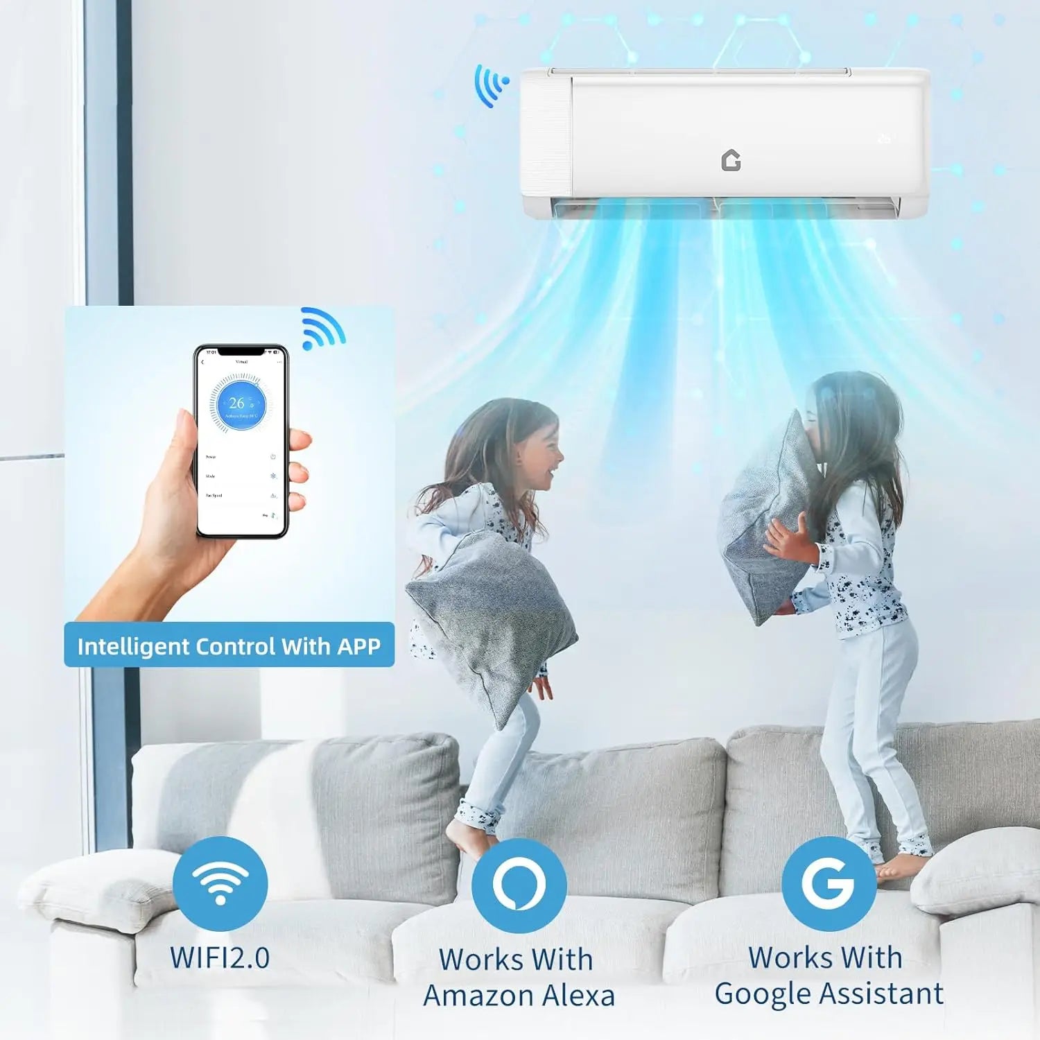 Adoolla High SEER 18.5-22 Inverter Mini Split Air Conditioner - ElectronAge