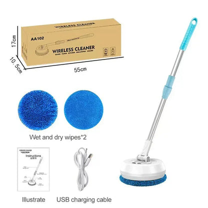 Wireless Electric Water Mop Cleaning Machine Automatic Wet Cleaner 2 in 1 Car Glass Ceiling Doors Windows Home Floor Mops