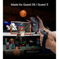 TRANSNOVO Silicone Controller Grips Cover Compatible with META Quest 3/3S Adjustable Knuckle Straps Easy Battery Access for VR