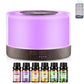 Stylish Wood Grain Diffuser Set - 16.91oz Cool Mist Humidifier with Remote, 7 LED Colors & 6 Essent