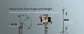 Selfie Stick Gimbal Stabilizer For Smartphone With Bluetooth Remote Intelligent AI Follow-Up Anti Shake Pan Tilt Tripod