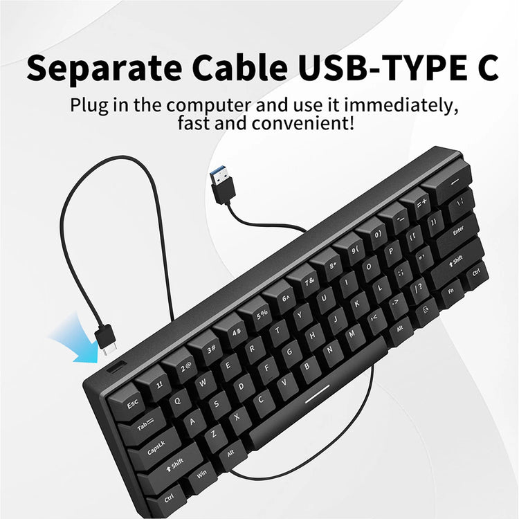 ZSUS Z61-B USB Gaming Mechanical Mini Keyboard - ElectronAge