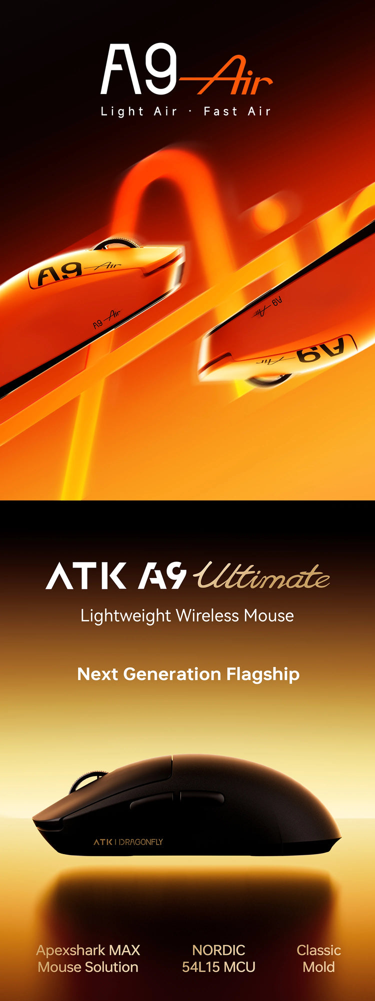 ATK A9 Air Ultimate Wireless Gaming Mouse - ElectronAge