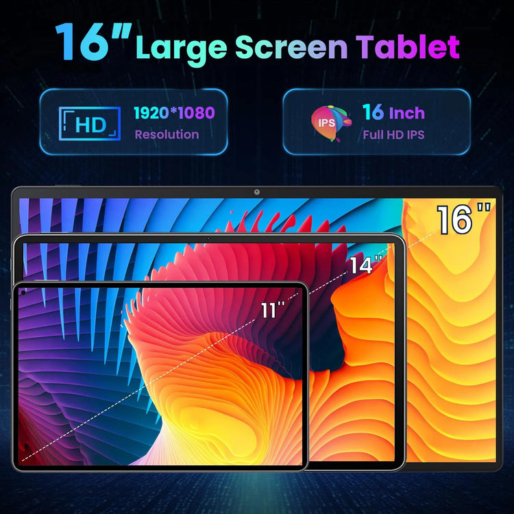 Super Large 16 Inch Pro Tablet Android 14 Tablet Helio - ElectronAge