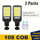 4 pc Solar Outdoor LED Wall Light with Human Body Waterproof Induction for Garden Terrace Garage Courtyard and Street Lighting