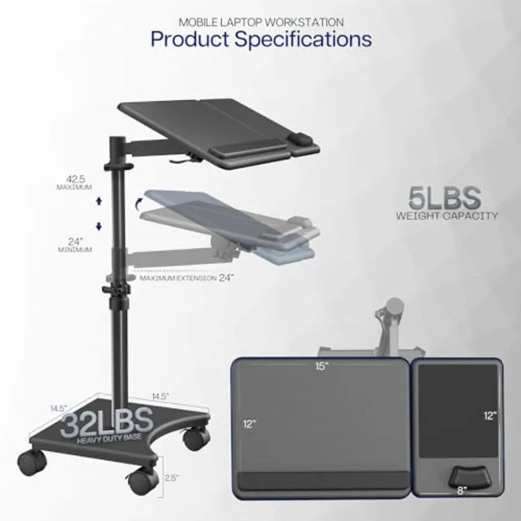 Laptop Cart for Sofa 15 x 12 inch - ElectronAge