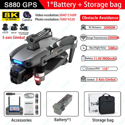 S880 Max Fishing GPS Drone 8K Dual Camera