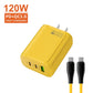 120w Fast Charging Dual Pd Ultra Quick Mobile Phone Charger Qc3.0 Usb Type C Chargers 3 Ports Wall Adapter Eu/us/uk Plug
