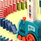 Automatic Domino Train Car Electric Domino Blocks Laying Machine STEM Educational Learning Toys Birthday Gift for Kids Boy Girl