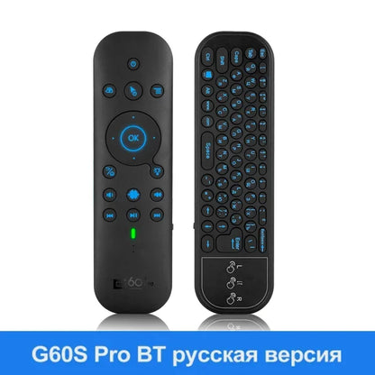 2.4G BT5.0 Dual Mode Air Mouse IR Learning New G60S Pro BT Wireless Voice Remote Control  With Backlit Light For Android TV Box