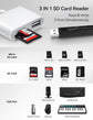 USB C SD Card Reader, Dual Slot Adapter for iPhone 15/16 iPad MacBook, Plug and Play