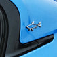 3D Metal Car Shape Sticker Hollow Shark Badge Decal for Cars