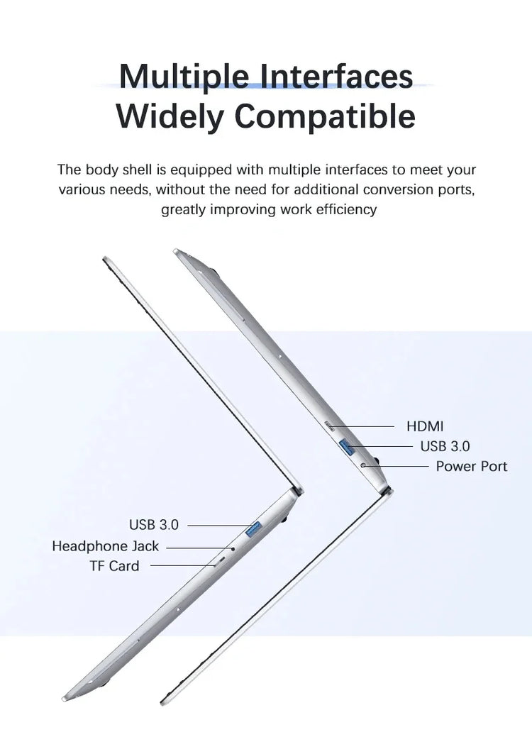 2026 14.1 Inch Notebook Computer Intel A3950 Ultra Slim Laptop - ElectronAge
