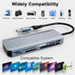 7 in 1 Multi Memory Card Reader USB C USB SD Card Reader for SD TF CF XD MS SD，for PC Plug and Play