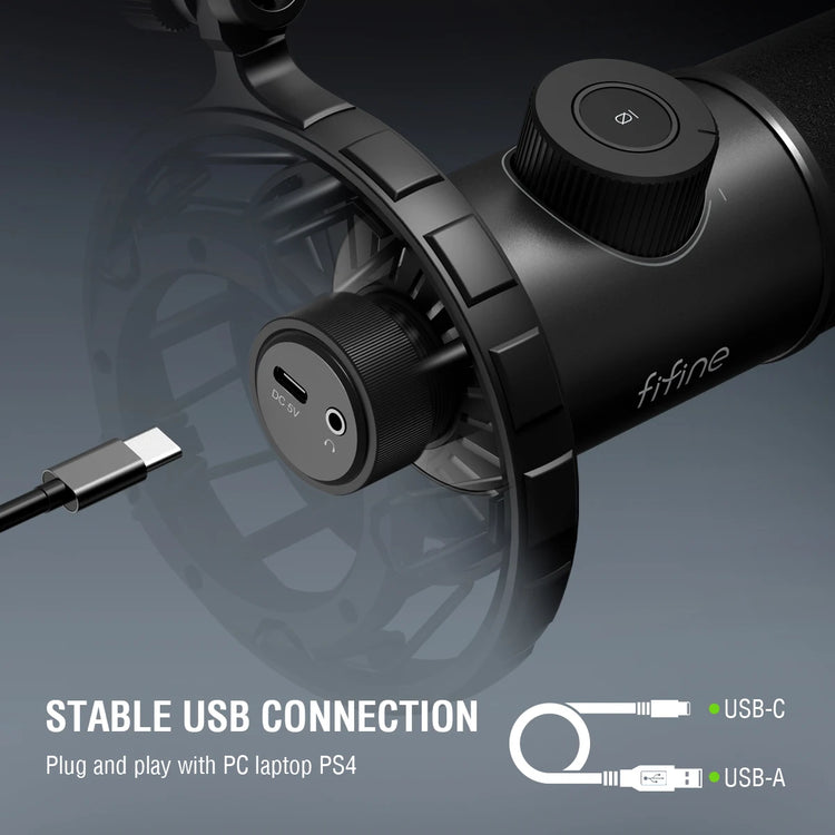 FIFINE Gaming USB Microphone for YouTube - ElectronAge