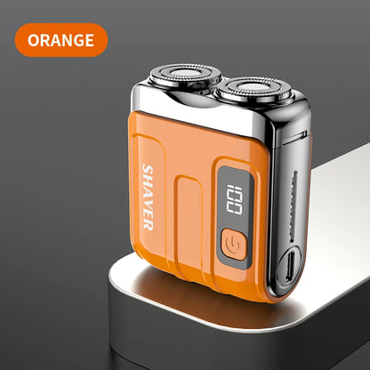 R-18 Mini Electric Smart Household Shaver Digital Display Dual Blade Rechargeable Shaver Powerful Beard Trimmer Tool