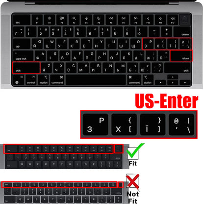 Ukraine version Silicone Keyboard Protector Cover Waterproof Dustproof Skin for MacBook M5 M4 M3 M2A3113 A3240 A3241 A3401 A3112