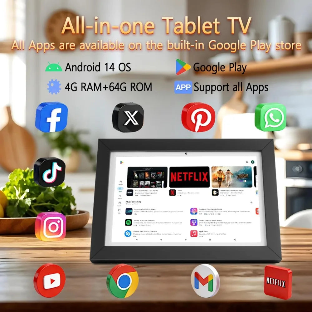 XMSJ 10.1 inch Small Smart Kitchen TV - ElectronAge