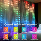 2m*2m/3m Smart Curtain Lights Bluetooth App LED String RGB Fairy Lights DIY Music Change Display for Window Bedroom Decoration