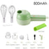 4 in 1 Handheld Electric Vegetable Cutter Wireless Food Processor - ElectronAge