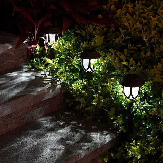 10pcs Solar LED Lawn Lights with Water Ripple Design, IP44 Waterproof for Garden, Yard, Poolside, and Outdoor Landscape Lighting