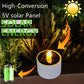 6 Pcs Solar Candles, Flickering Candle Lights, Christmas Halloween Festival Decorations, Outdoor Flameless Night Lights 400mah