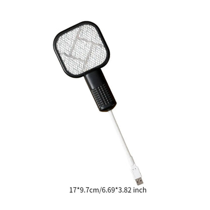 Small Electric Mosquito Killer 5 Layer Security Net Compact Portable USB Interface Electric Fly Swatter for Home Outdoor Camping