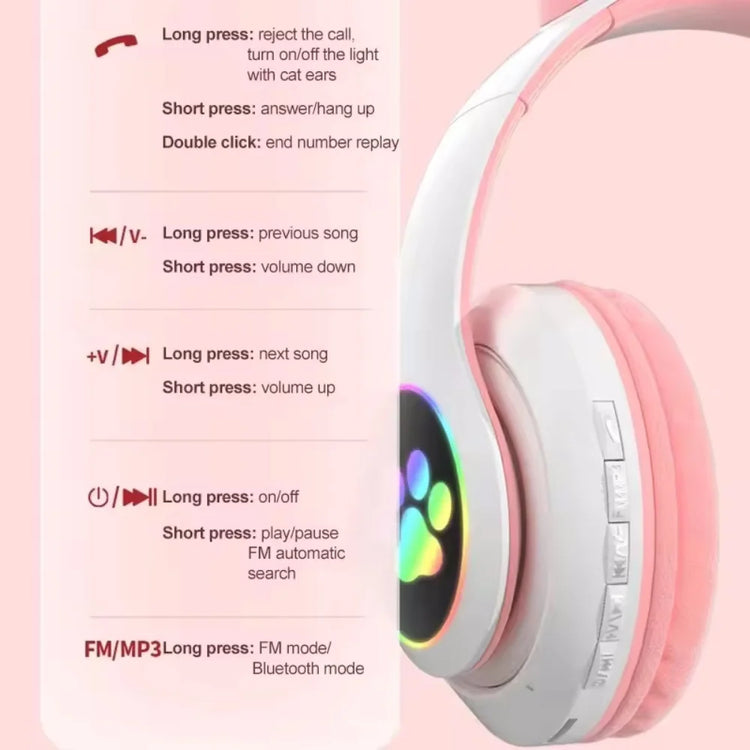 yggcoo Flash Lamp Cute Cat Ears Headphone - ElectronAge