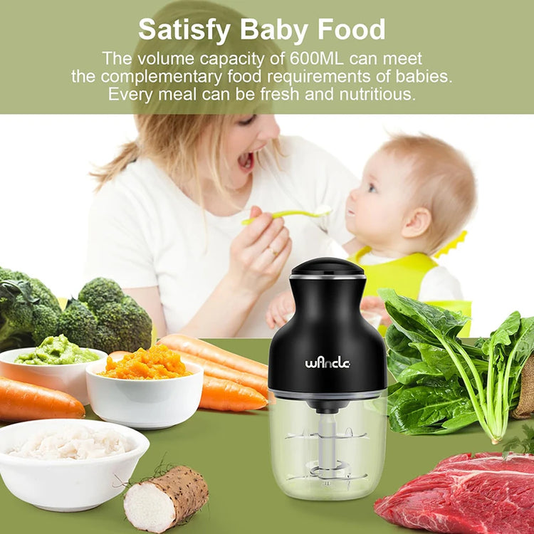 Wancle 0.6L Household Meat Grinder Food Processor - ElectronAge