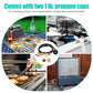 Propane Tank Refill Adapter Propane Bottle Connector With Glow In The Dark Gauge Brass Connector With Hose For Outdoor Stove BBQ