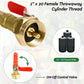 Propane Tank Refill Adapter Propane Bottle Connector With Glow In The Dark Gauge Brass Connector With Hose For Outdoor Stove BBQ