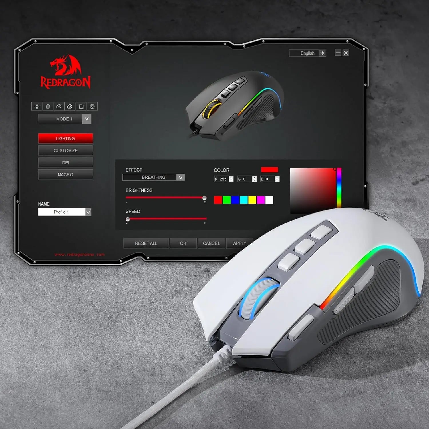 Redragon M612 RGB 8000 DPI Gamer Mouse - ElectronAge