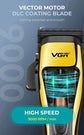 VGR Hair Trimmer Adjustable Hair Cut Machine Electric Hair Trimmers Vector Motor Barber Clippers 9000 RPM Trimmers for Men V-015
