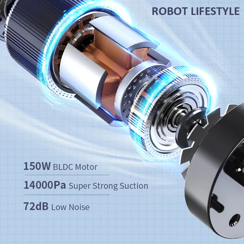 Cordless Handheld Vacuum Cleaner Wet Dry Cleaning Robot - ElectronAge