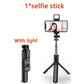 Roreta Portable Tripod Bluetooth Selfie Stick Retractable Multifunctional Phone Holde With Selfie light Wireless Remote
