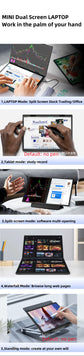 10.5inch * 2 touch Dual Screen Gaming Laptop DDR4 32GB Notebook Computer Intel N95 256G-1TB SSD Notebook Computer